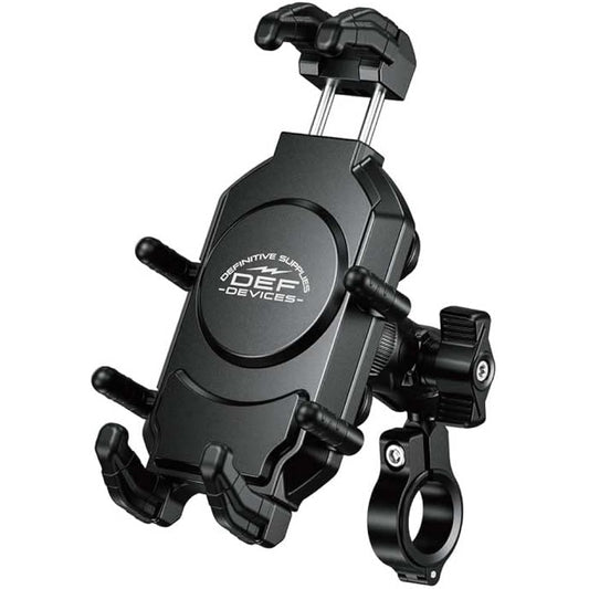 RIDEZ Bike Smartphone Holder Vibration Absorption Anti-vibration Shock Absorption Strong 8 Point Lock Smartphone Stand Vibration Aluminum Mount Thickness DEF-M26