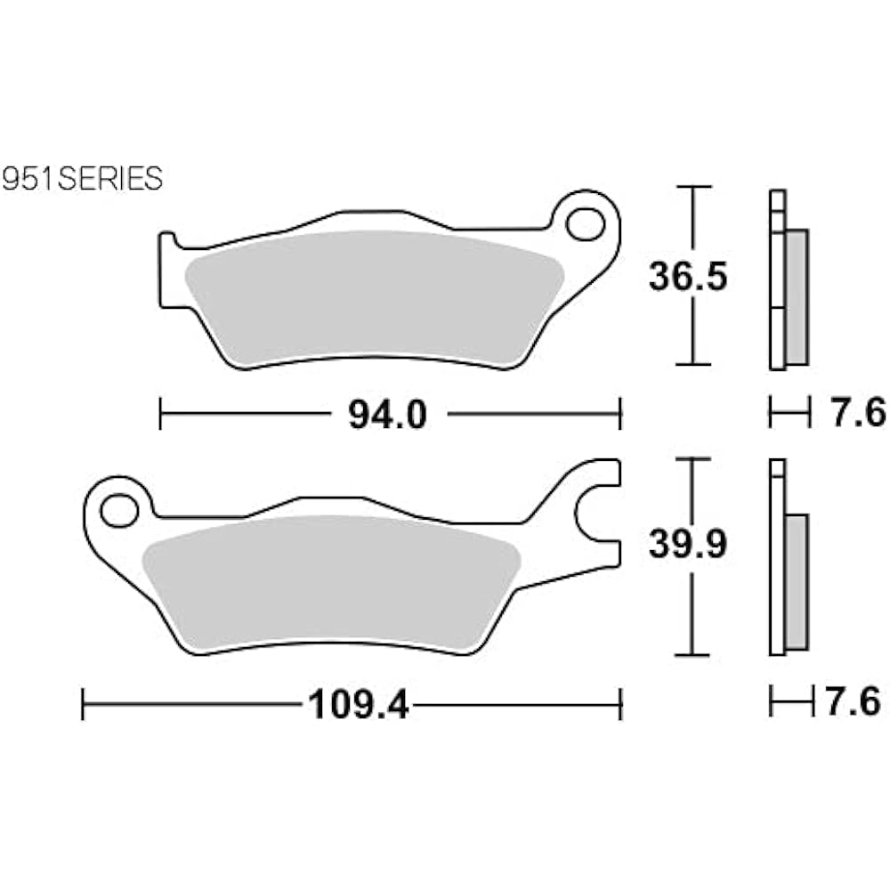 KITACO SBS Brake Pad Sports Racing 951RST GSX-S125, GSX-R125, Gixxer 150/250/SF etc. 777-0951098