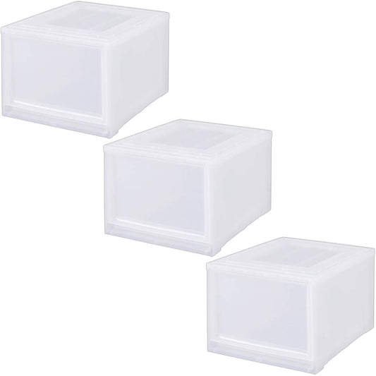 Iris Ohyama Storage Case Natural LD Size (Deep) Walk-in Closet MBC-LD Set of 3