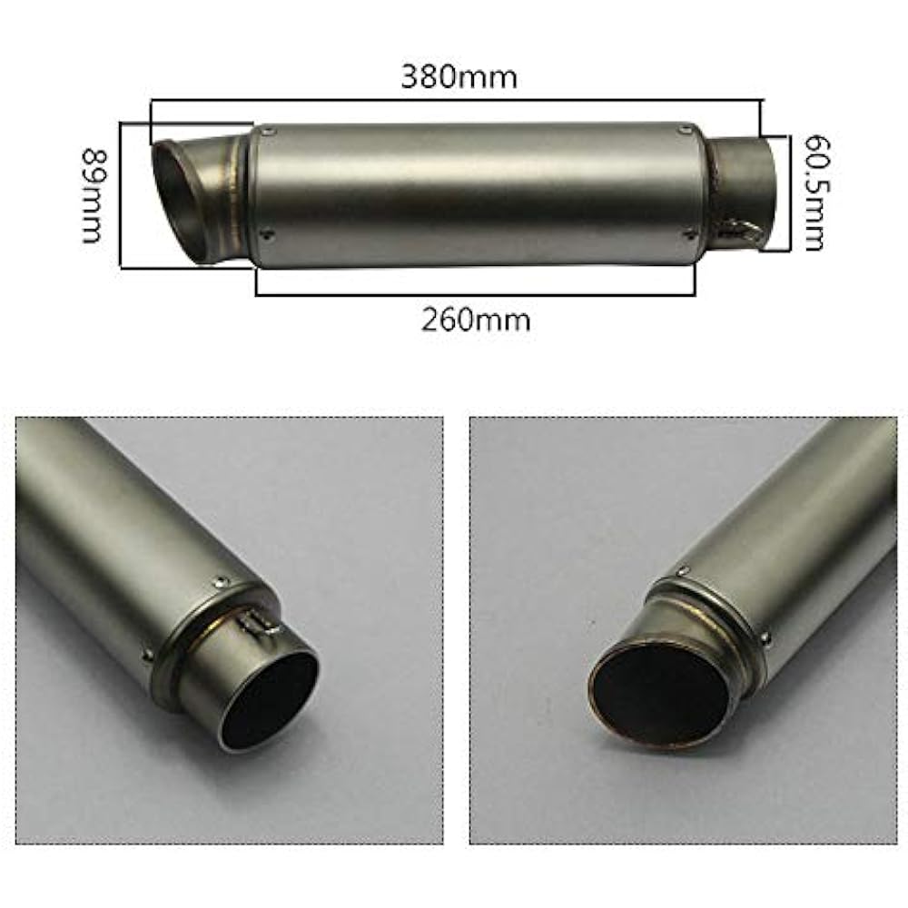 Bike Slip-on Muffler, Bike Silencer, Universal 2.4 inches (60.5 mm)