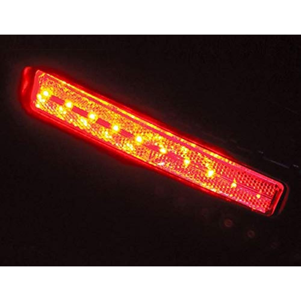 Tsuchiya Yac Meteor Reflex Step Lamp 2 24V Black/Clear/Light Source Red Height 30 x Width 152 x Depth 23mm CE438