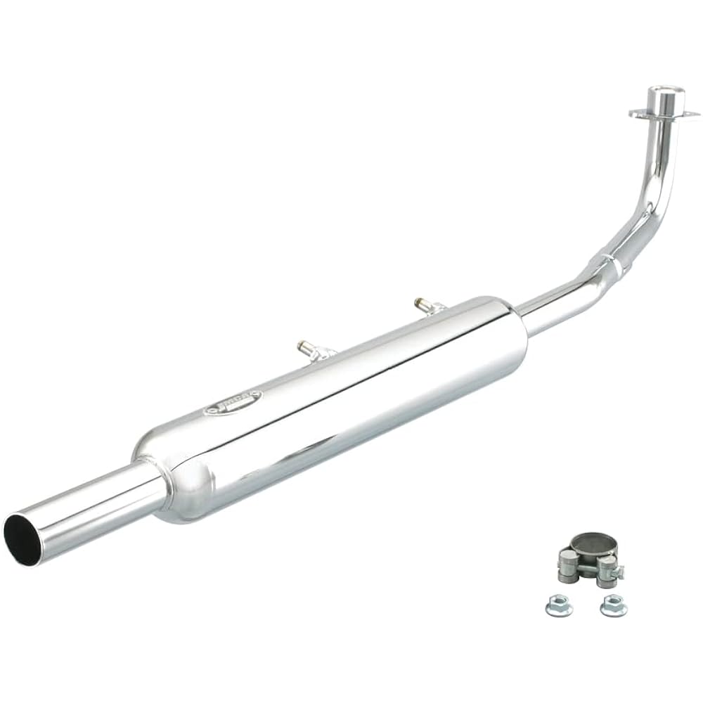 Kitaco 543-1116870 Mini Cab Tong Muffler, Little Cub, Steel Chrome Plated Finish