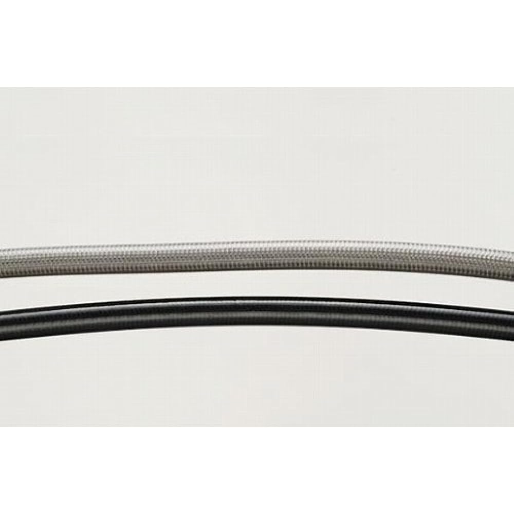 SWAGE LINE Easy Order Hose General Purpose Hose Aluminum (Black/Black) Black Smoke Hose Banjo Adapter Included (20 degrees + 20 degrees) 1250mm BAKB-1212M-1250