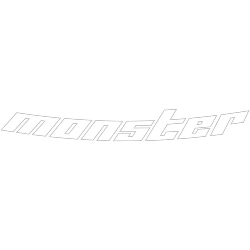 MONSTER SPORT hollow sticker curve light silver 650×85mm ZZZA15