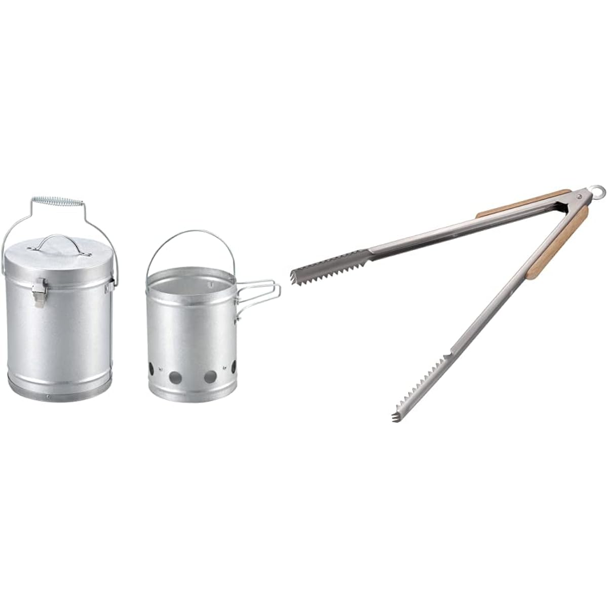 CAPTAIN STAG Fire Starter Fire Extinguisher Large Fire Extinguisher Jar Fire Starter Set UY-7023 Silver Outer Diameter 190 x Height 240 mm
