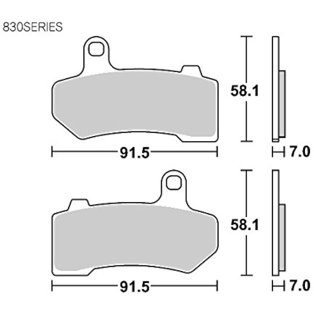 KITACO SBS Brake Pad 830HS Sinter Metal Harley etc. 777-0830020