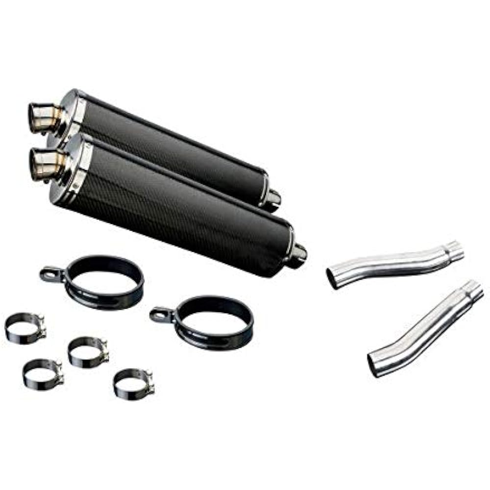 DELKEVIC Slip-On Carbon Oval Muffler ★Yamaha TRX850 1995-1999 450mm KIT0878