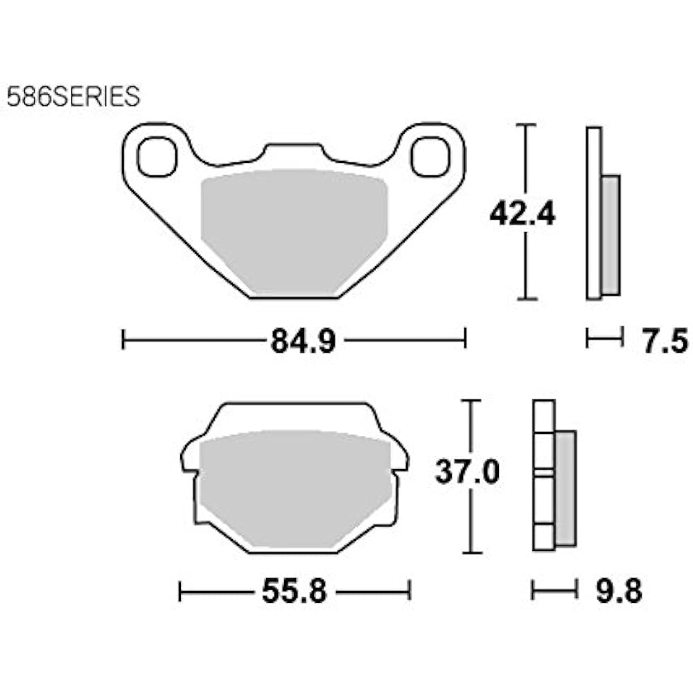KITACO SBS Brake Pad 586HF Ceramic GSX250FX KSR Balios Estrella Super Sherper ZZR250 Aprilia KTM etc. 777-0586000