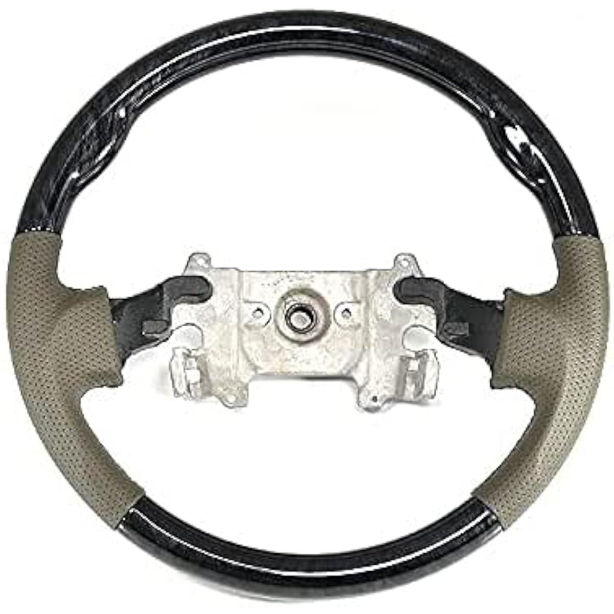17634 Every Wagon DA64W Gun Grip Steering Beige Leather Black Wood Grain TUCHI