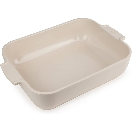 PEUGEOT Aporia Oven Dish Microwave Safe Gratin Dish 32 x 21cm Ceramic Made in France Ivory Rectangular Baker 60046