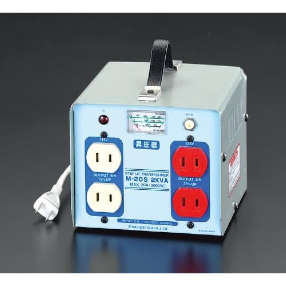 Esco AC100V→AC115V/125V/2.0KVA step-up transformer EA815ZG-2A