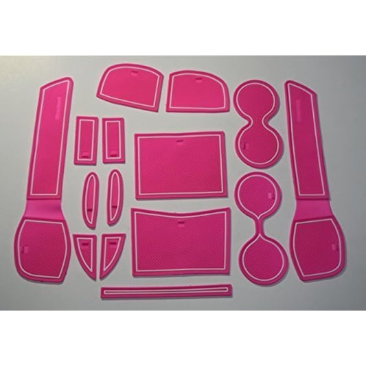 KINMEI Nissan New X-Trail Pink T32 Exclusive Design Interior Door Pocket Mat Drink Holder Anti-Slip Non-Slip Storage Space Protection Rubber Mat X-TRAIL NISAN New Car xt-p