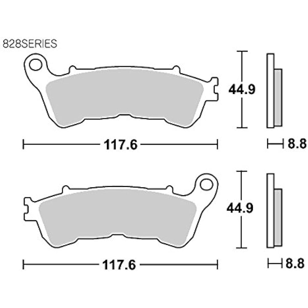 KITACO SBS Brake Pad 828HF Ceramic Forza FAZE CB400SF ABS NC700 CB1300SF VFR1200 etc. 777-0828000