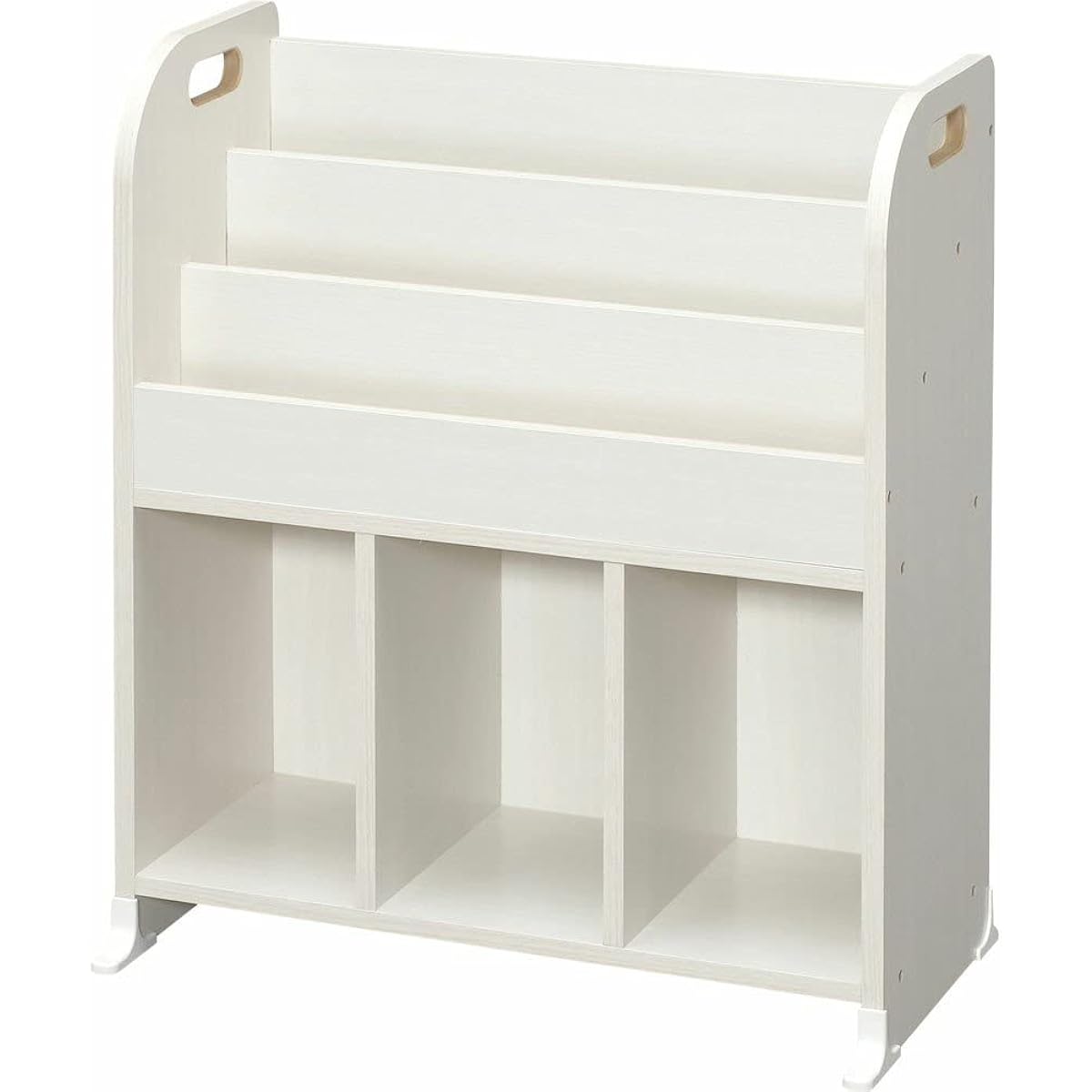 IRIS Ohyama Toy Box Off White Width 63 x Depth 34.7 x Height 75.3 cm Picture Book Rack ER-6030