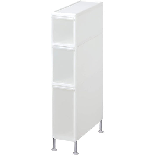 Like-it Laundry Storage Gap Stocker that Straddles Levels, 3 Tiers Width 18.5 x Depth 46.5 x Height 92~94.5cm White Made in Japan TS-111A