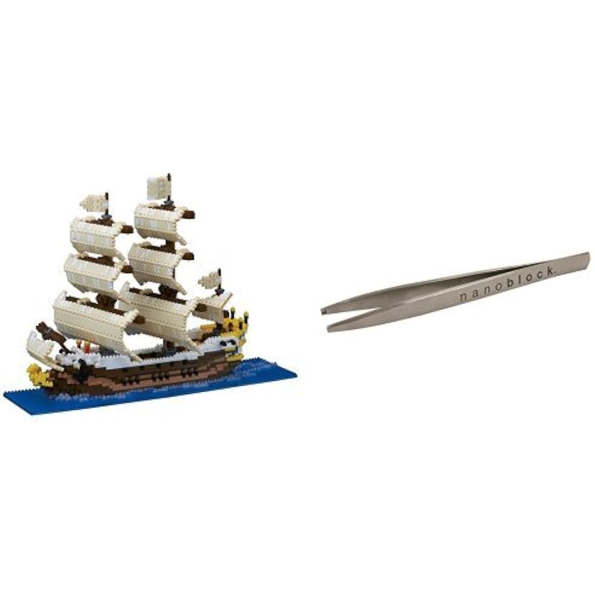 Nanoblock sailboat NB-030 with tweezers for nanoblock