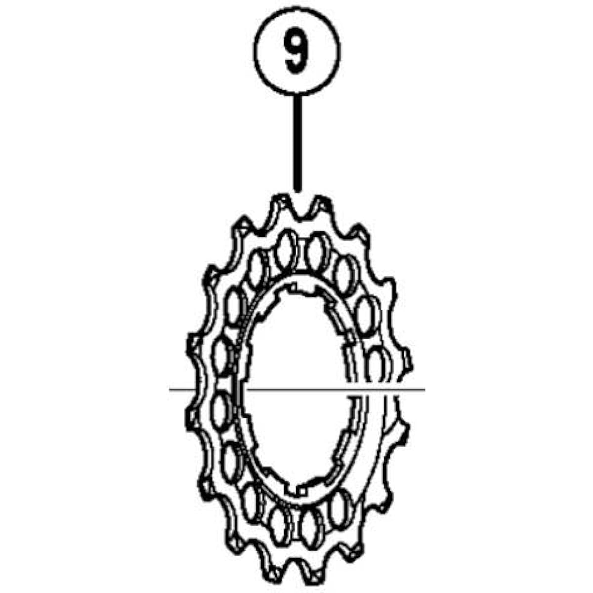 SHIMANO Repair Parts 16T Gear A CS-9000 Y1YC16000