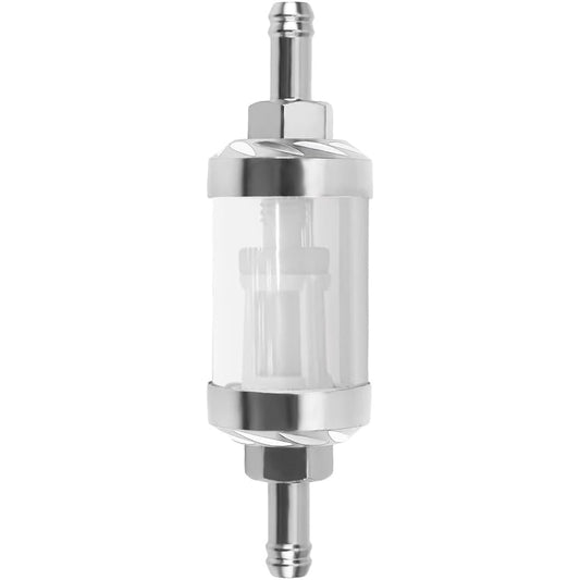 Motorcycle Breather Filter Moto Accessories Gas Fuel Oil Filter Motorcycle Gas Fuel Gasoline Oil Filter (Color : Silver 8mm)