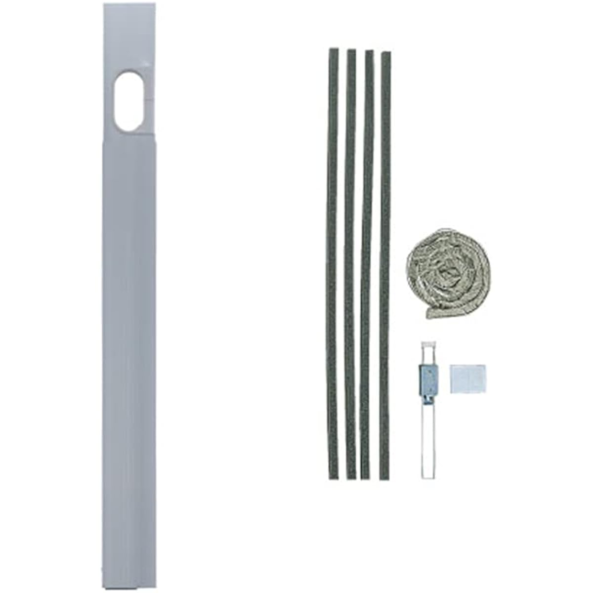 Hiharashi Metal Aluminum Window Panel for Air Conditioner Piping Silver 850-1380mm C-MP14-S