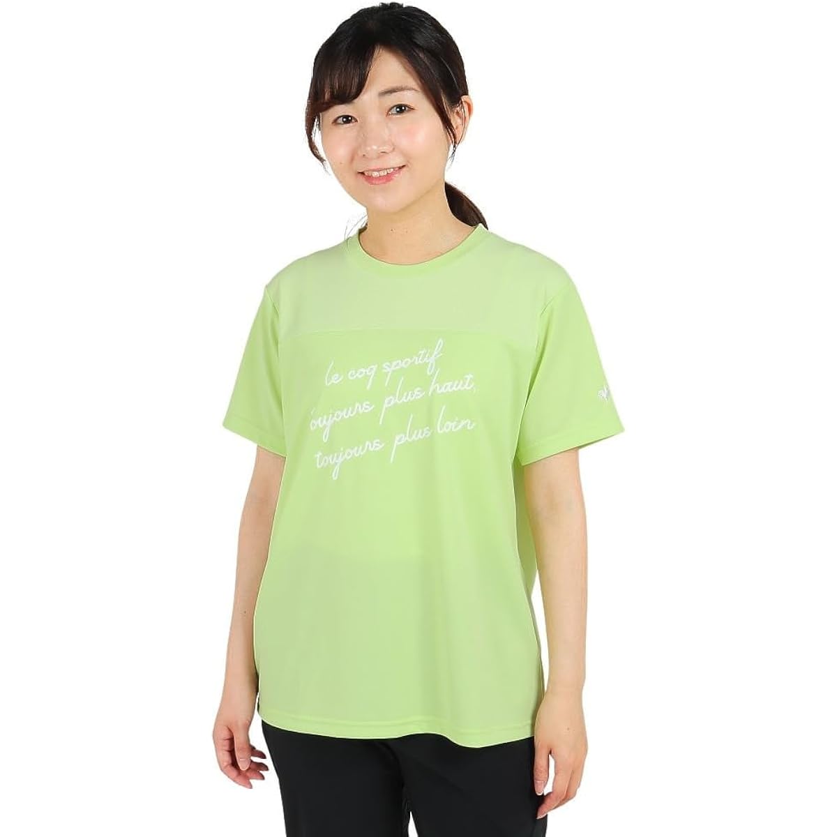 [Le Coq Sportif] Short Sleeve T-Shirt, Running, Jogging, Gym, Sweat Absorption, High Speed Dry UV CUT (UPF50+), Stretch, Women's