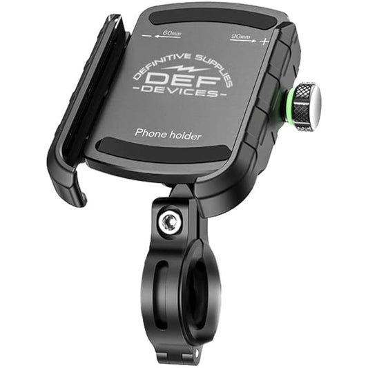 RIDEZ Shock Absorption Anti-Vibration Aluminum Smartphone Compact Smartphone Holder Motorcycle Bicycle Black BM8-BK