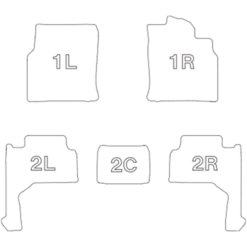Clazzio Floor Mat 3D Type Set for 1 Land Cruiser FJA300W / VJA300W R3(2021)/8~ 5 Seater 300 Series NEW Rubber Type Black ET-1902 [5EETB1902K]