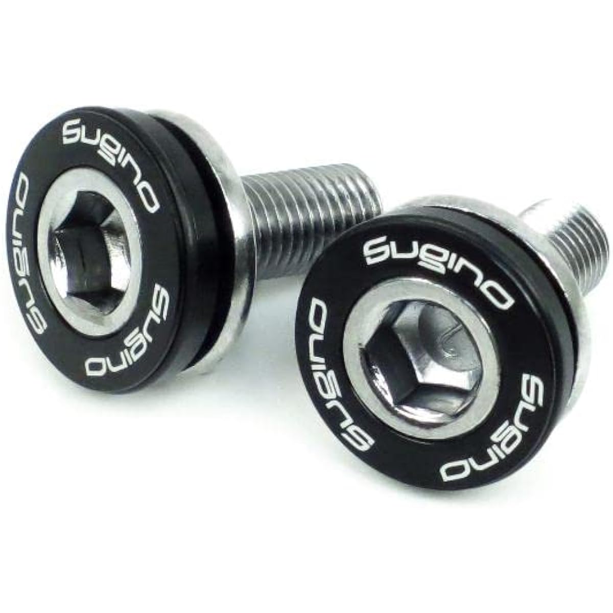 Sugino CPB Aluminum Cap Bolt M8 x 18mm Black (Pair of 2)