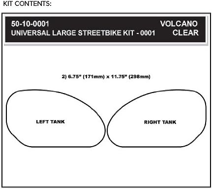 STOMPGRIP Traction Pad Universal 300x170mm SPORTBIKE VOLCANO Clear 55-10001