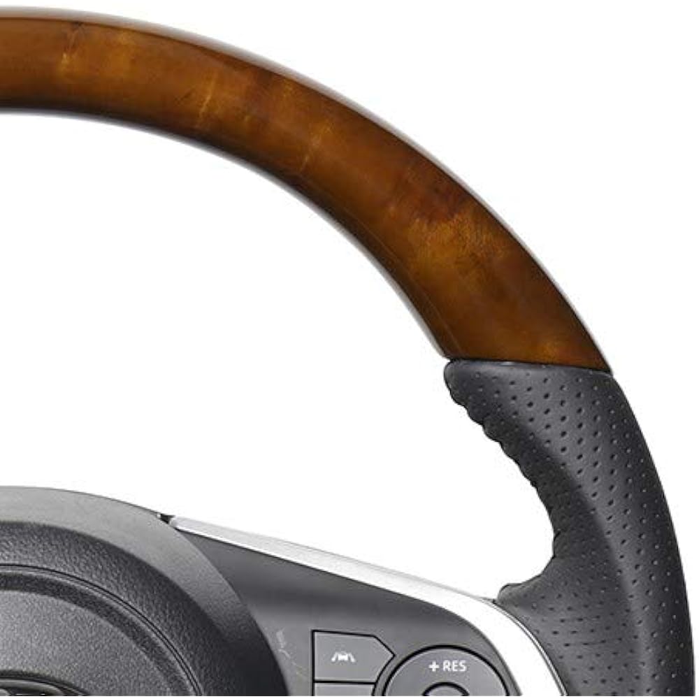 REAL Steering [Rise (200 series) / Roomy (late 900 series) / Justy (late 900 series)] 42 Brown Wood TYD-42BRW-BK
