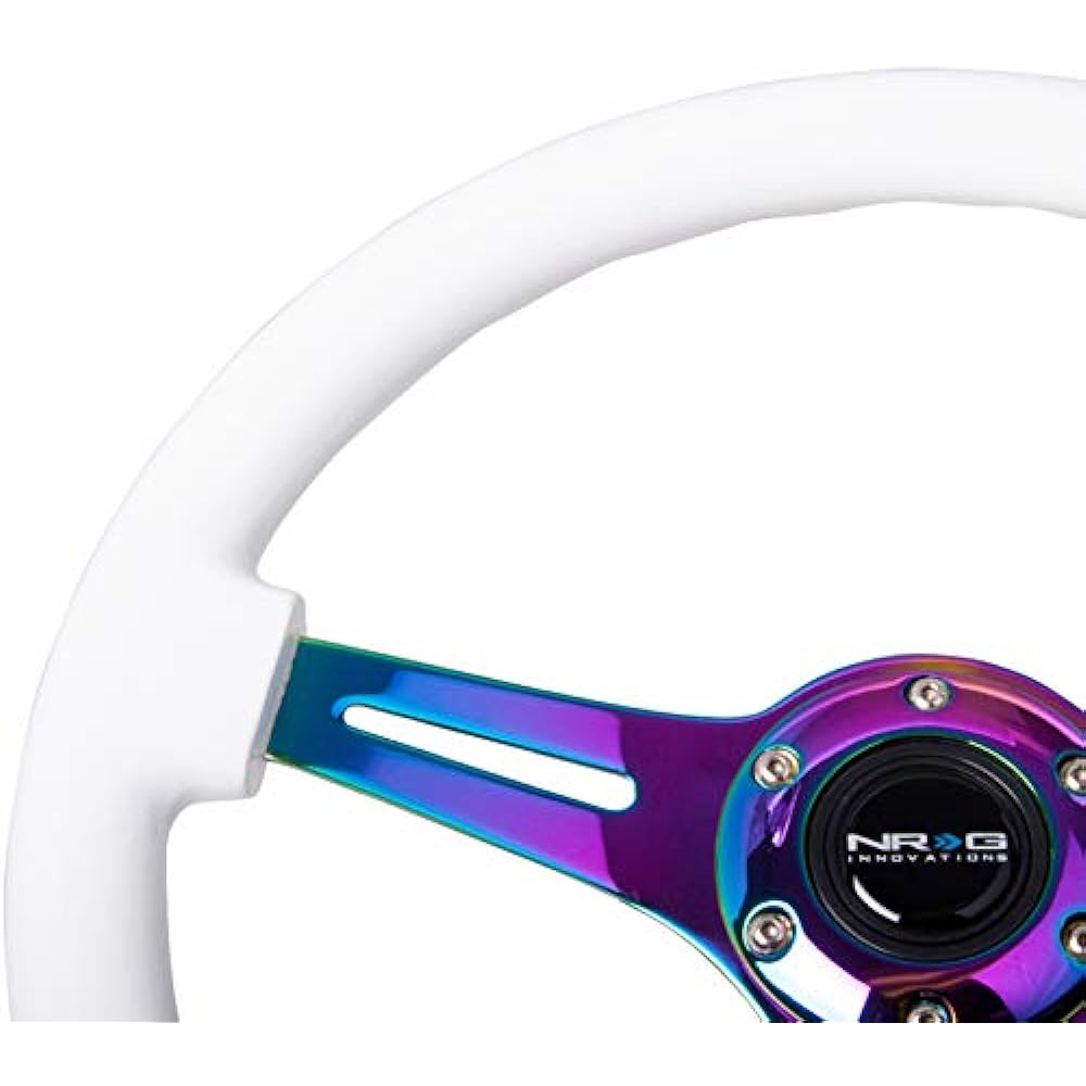 NRG Innovations ST-015MC-WT Classic wood grain wheels (350mm Neoclome spokes-White Paint grip)