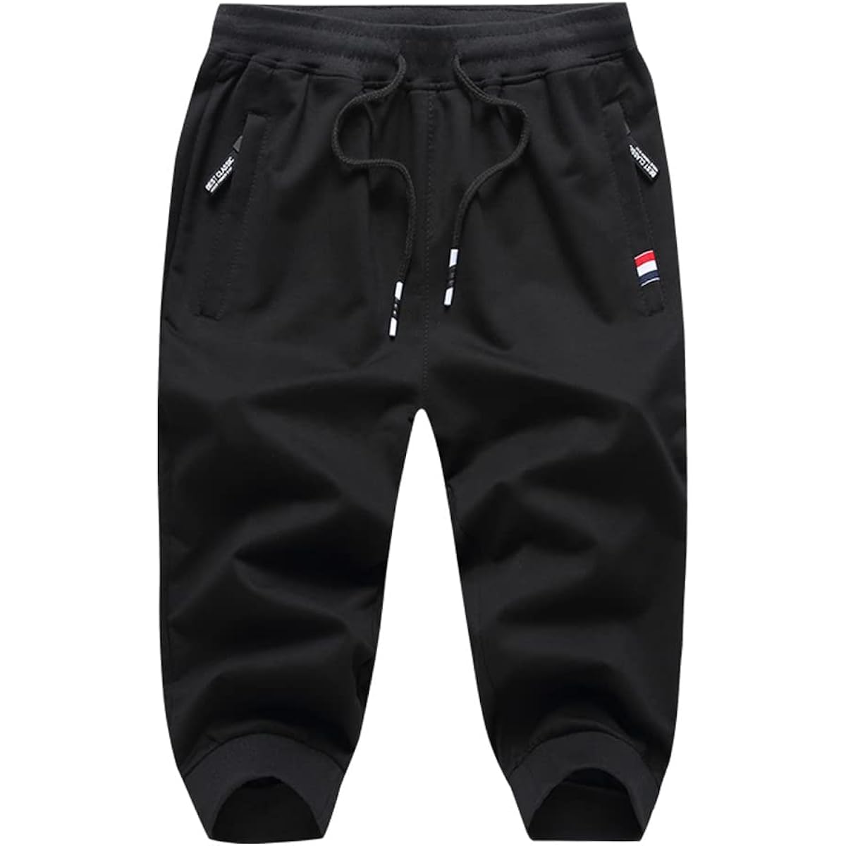 CLARIBEL Training Pants Men's Sports Fitness Pants Short Outdoor Plain Jogger Pants Sweatshirt Gym Wear Running 3/4 Length Cotton