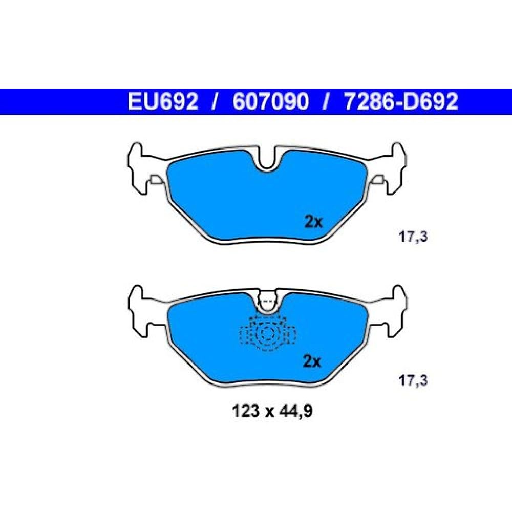 ATE Brake Pad Set 34211163395 13046070902