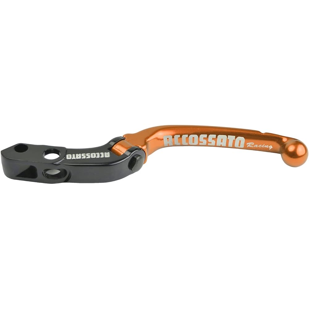 ACCOSATO Forged collapsible clutch lever for ACCOSATO/Brembo radial master cylinder Specifications: Short Lever ratio: 16mm Orange