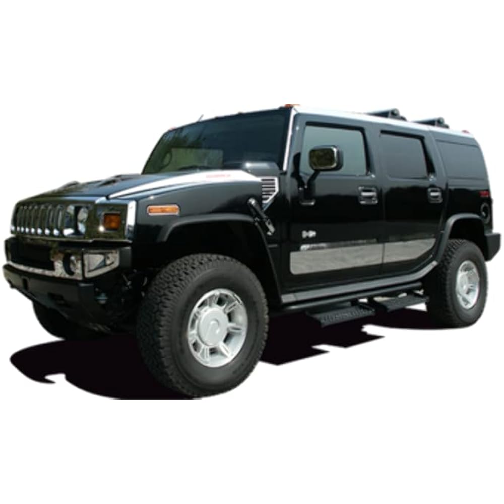 QAA 2003-2009 HUMMER H2 2 Piece Stainless Steel Food Accent Trim HV43014