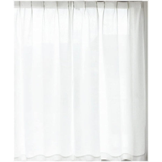 Made in Japan Cool Energy Saving Blindfold High Performance Flame Retardant Thermal Insulation Heat Retention UV Protection Floral Pattern Super Mirrorless Curtain Set of 2 Width 130cm x Length 228cm White