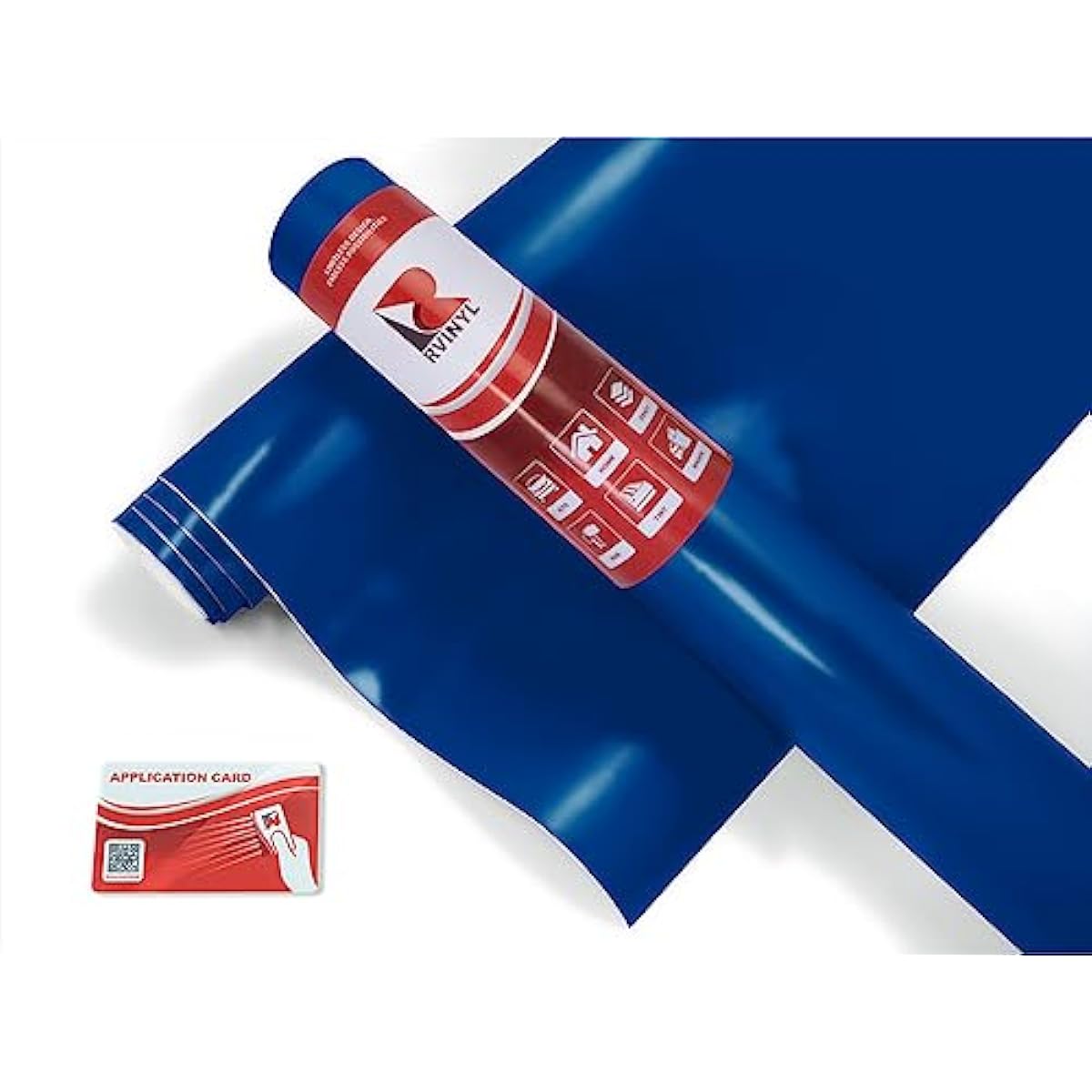 AVERY DENNISON SW900 682 -O Satenda Tark Blue Sprem Wrapping Film Vinyl Rap Seat Roll- (with 24 inch x 60 -inch application card)