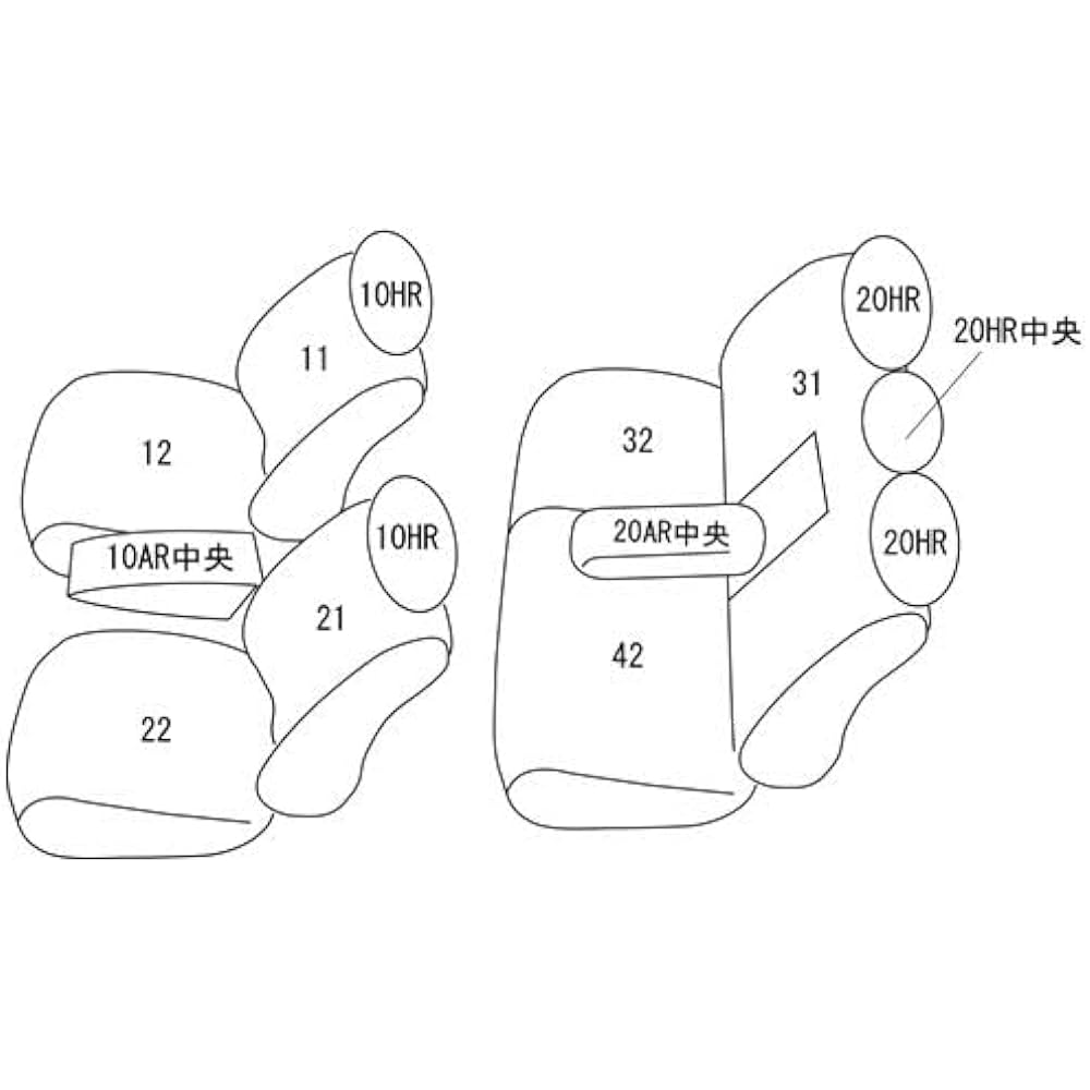 Clazzio Seat Cover Hilux 120 Series GUN125 H29/9~ Clazzio Junior Black ET-1201 [41ETH1201K]