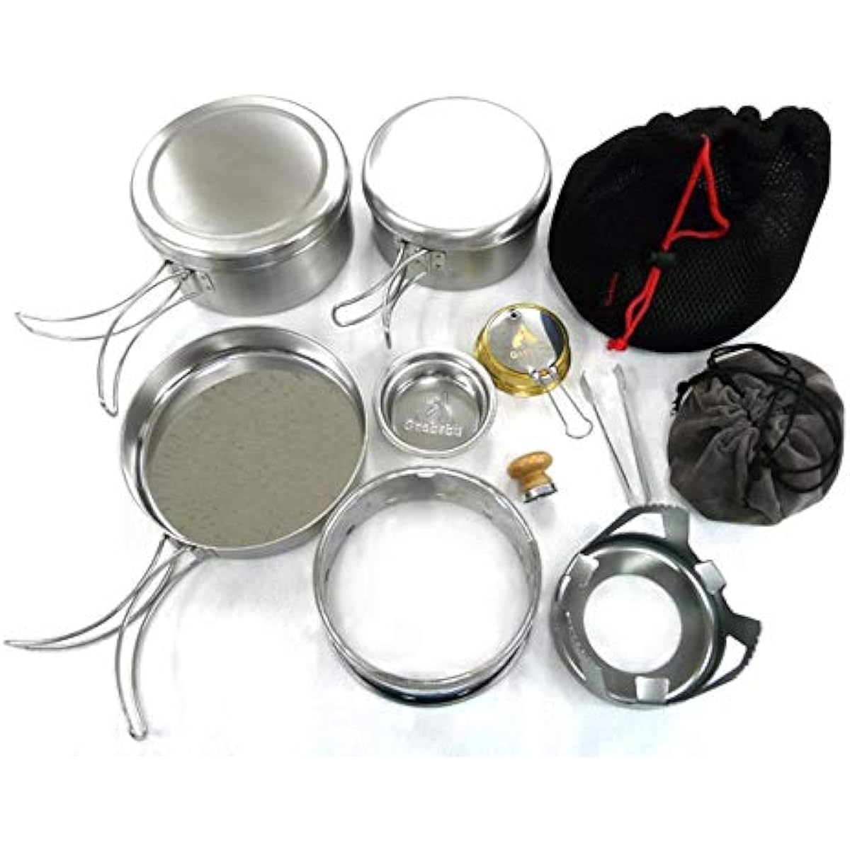 Gaobabu original solid fuel cooking set (value 11-piece set including 2 pots + frying pan) GSET-13