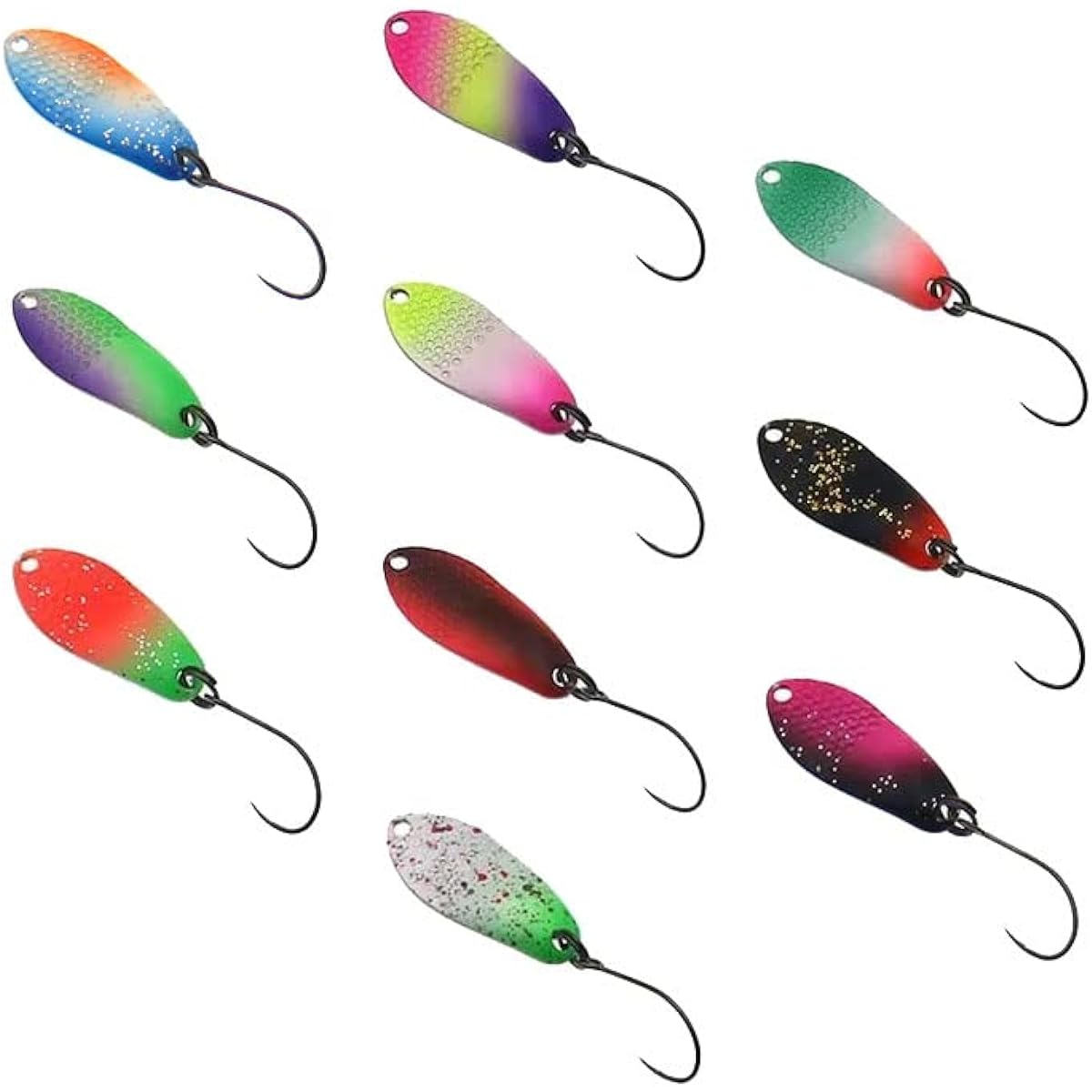 [PB Lure] Area Spoon Management Fishing Spot Spoon 1.7g 27mm 10 Color Set Cultiva SBL-35 Mountain Stream Pipe Fishing Trout Hammered Processing
