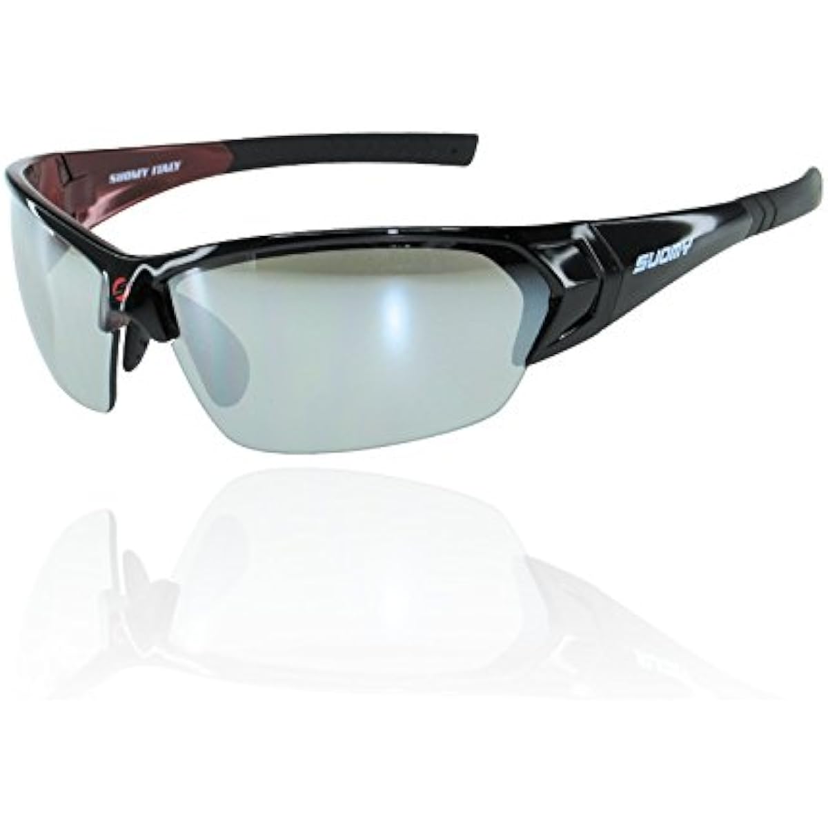 Swami Sunglasses SU-011 Color: Black Red/Black Mirror