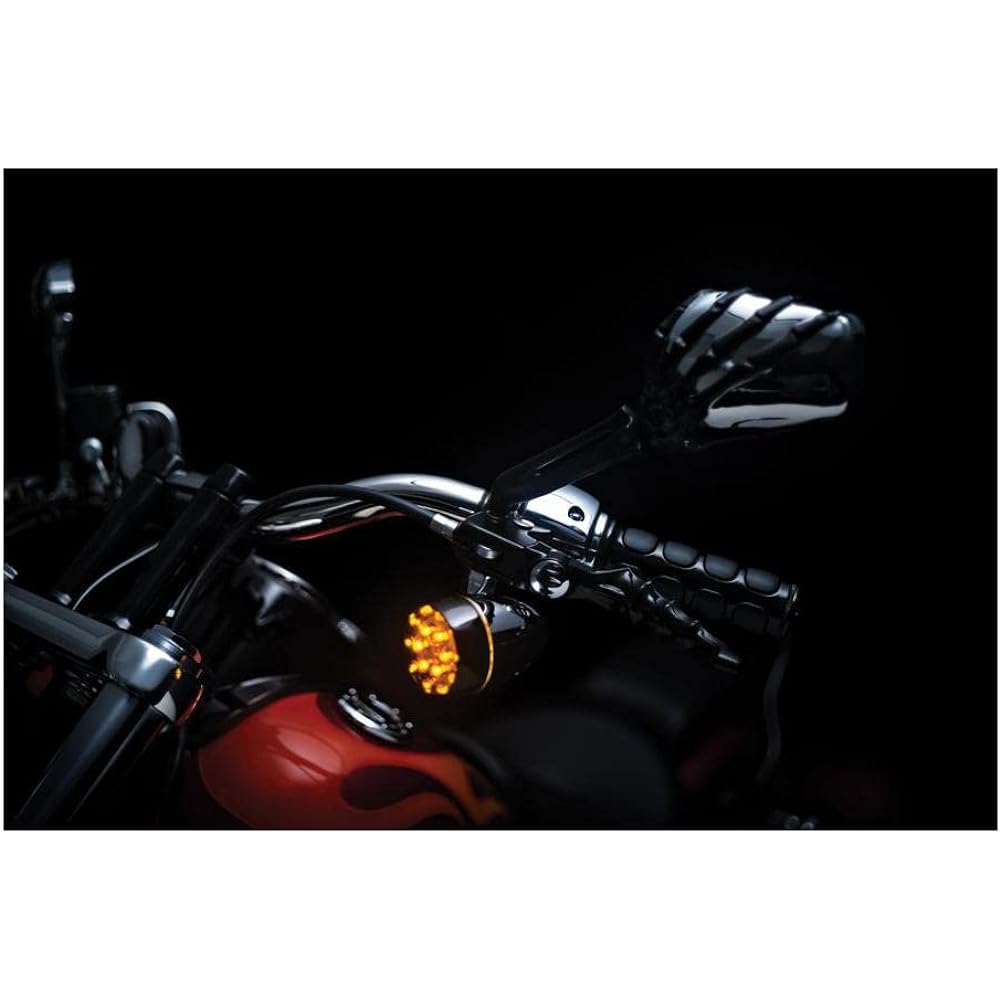 Kuryakyn Skeleton Stem Chrome Hand Mirror HD Adapter/M10 Domestic Adapter Included Left and Right Set Touring Family (03-14) Softail Family (03-14) Dyna Family (03-14) KUR-1764