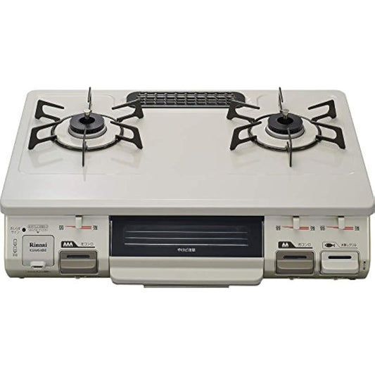 Rinnai Gas Table Waterless Single Side Grill for 13A Left High Heat Cream Beige KGM64BEL 13A