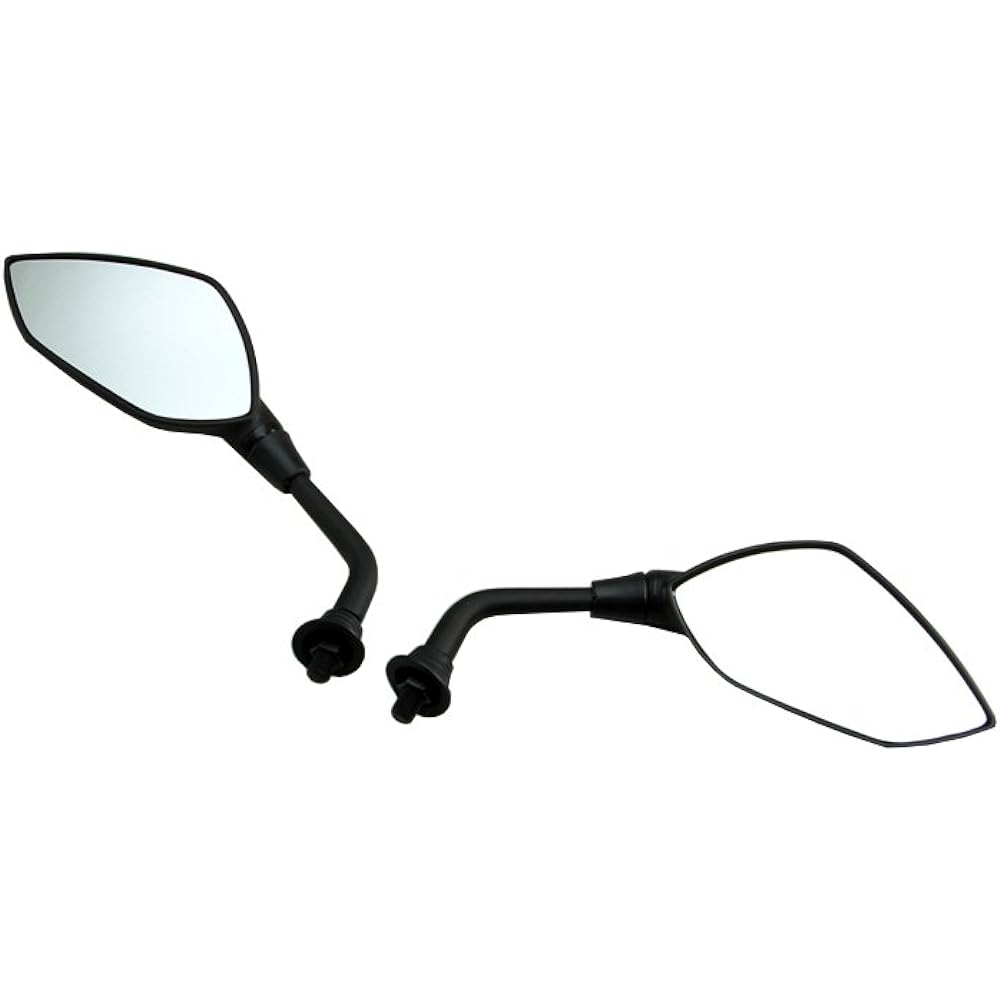 HURRICANE Bike Mirror V Blade Mirror General Purpose M10 Positive Thread/M10 Positive Thread Left and Right 1 Set Black HA6246