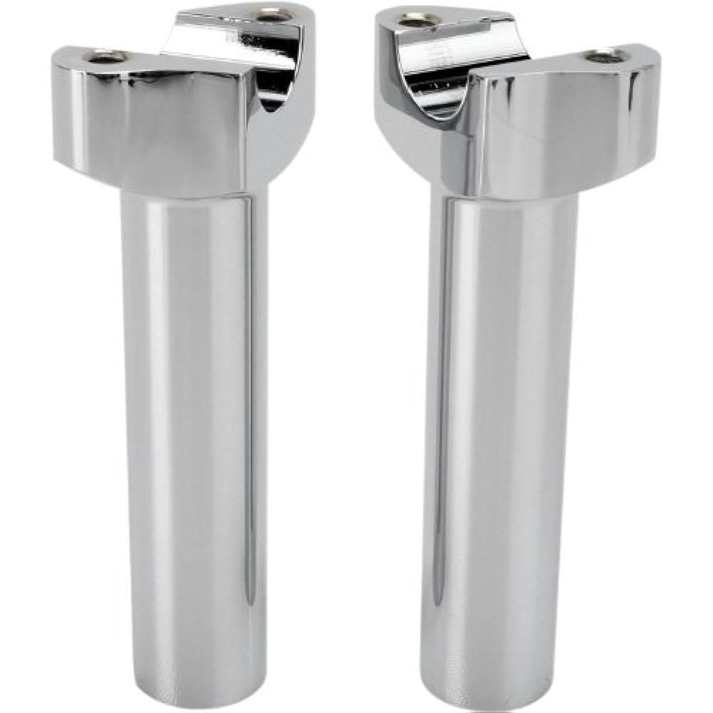 Drag Specialties Forged Aluminum Harley Handlebar Riser Straight Type 5.5 inches (140mm) Chrome P-0602-0400
