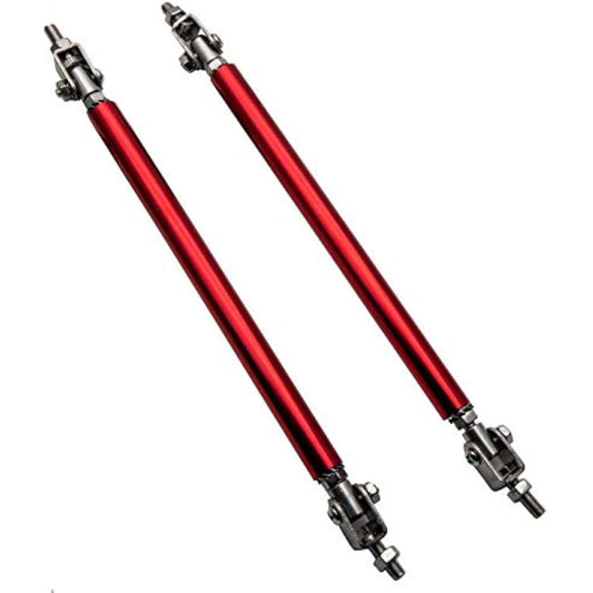 MASO Spritter Rod 150mm 2 X Adjustable 5.9 inches ~ 8.9 inch Front Bumper Lip Rip Rod Rod Tie Bar Support Red