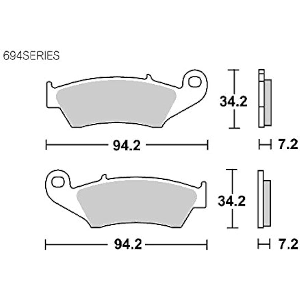 KITACO SBS 694SI Sinter Metal CRF250R CRF450R WR250R WR450F RM-Z250 RM-Z450 KX250F KX450F Aprilia Beta Bimota Gas Gas Braking Caliper 777-0694070