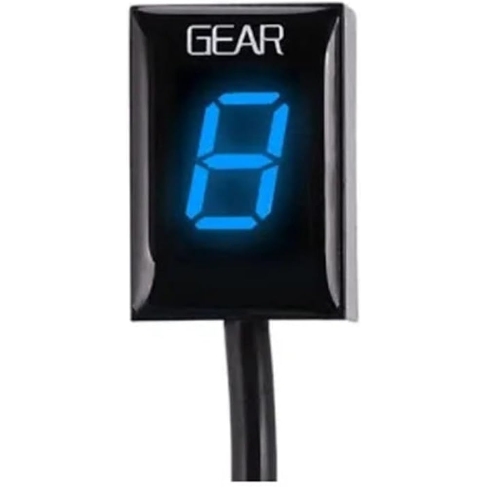 Digital Meter Display 1-6 Lever Motorcycle Display Gear Counter Speed Indicator Shift Light Universal Honda ECU Plug and Play No Holder Indicator Meter Display