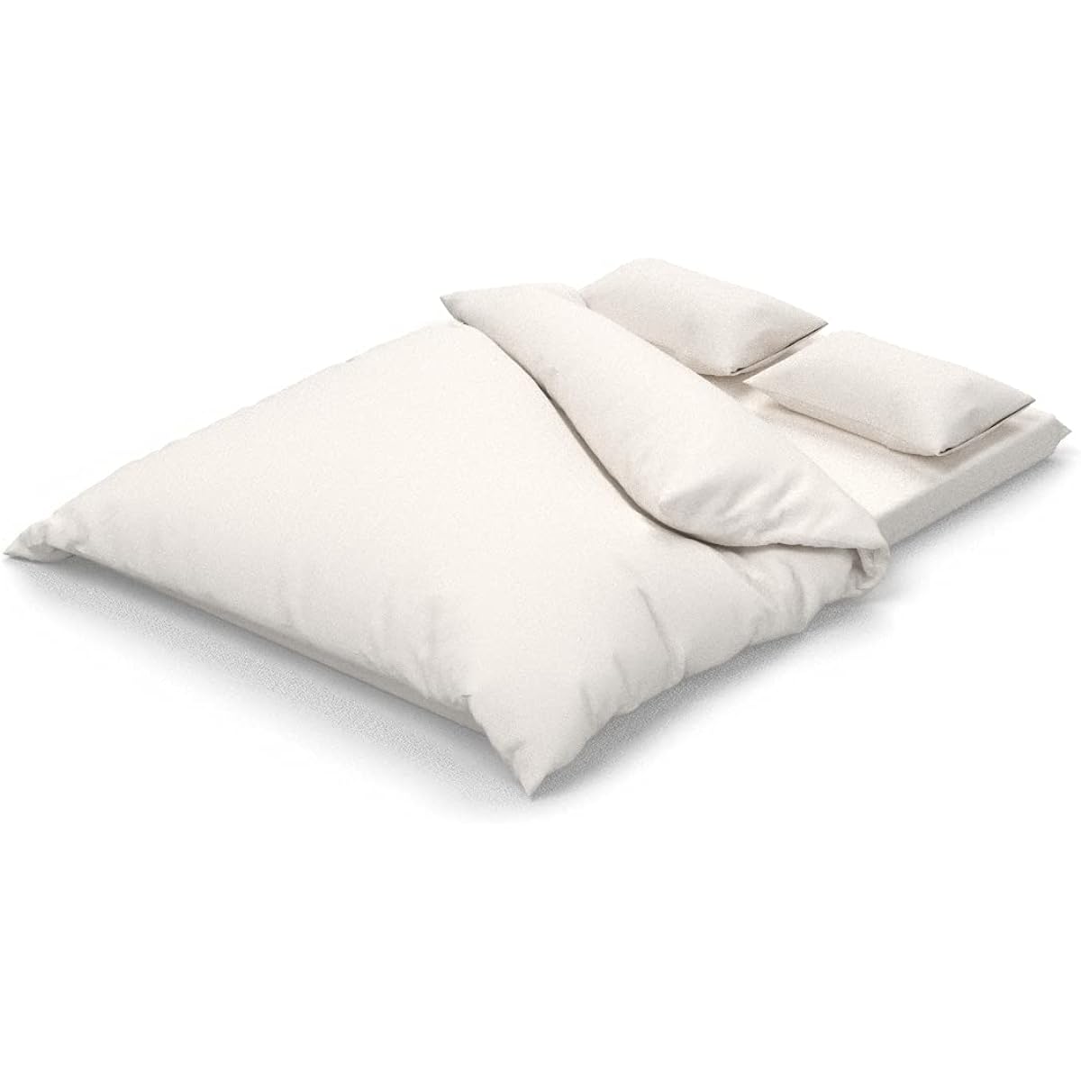 offtime Duvet cover set (for mattresses), cotton-like fabric, ivory, double, soft, easy to dry, all seasons, machine washable AJ030KPSD