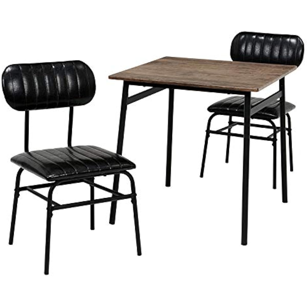 Hagiwara Dining Table Set Chair Set of 2 Black LDS-4883BK Chair Dining Chair Dining Set for 2 People