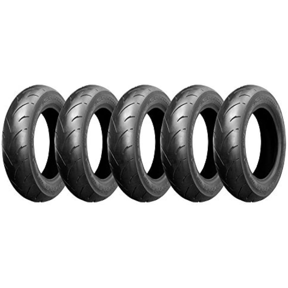 Bike Parts Center Bike Tire 80/90-10 35J T/L Set of 5 Tubeless 790201